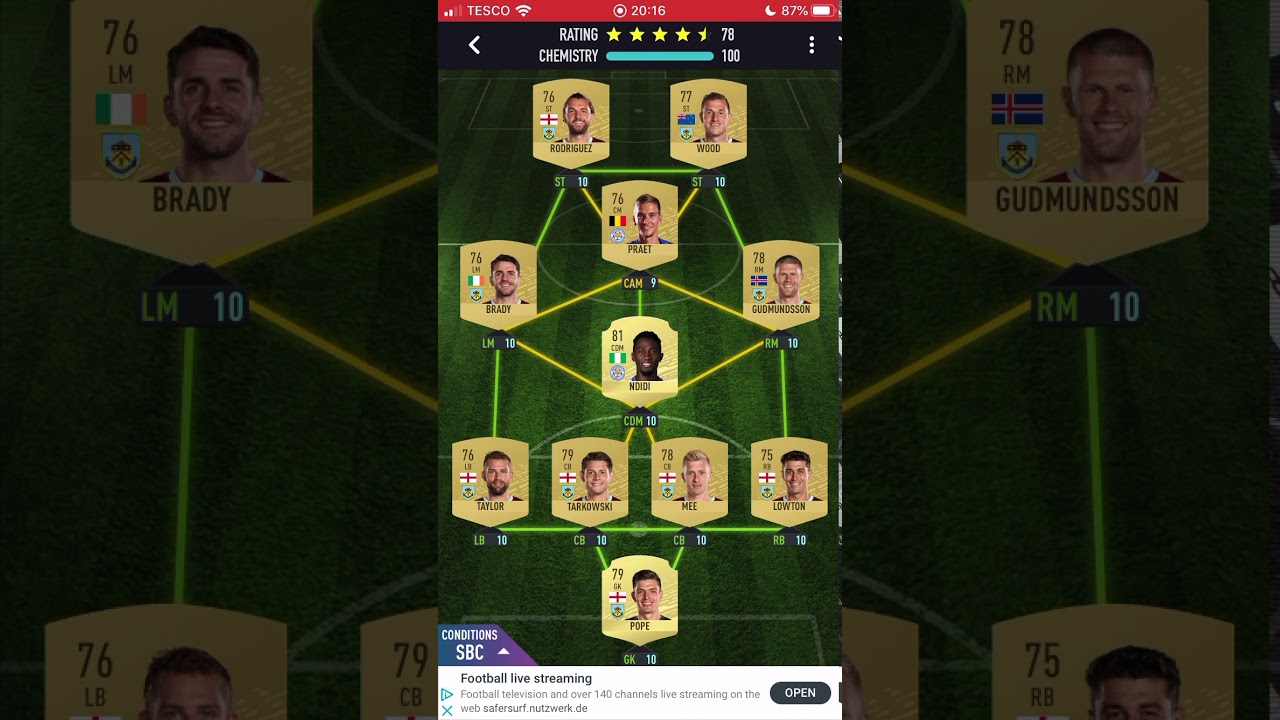 BURNLEY - MICHAEL KEANE SBC COMPLETED! - Pacybits FUT 20 Solutions!