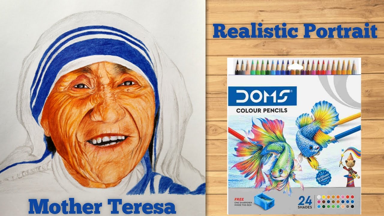 motherteresa portraiture paper blackadwhite pencil Drawing by Ivana  Kolenc  Saatchi Art