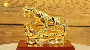 Quà tết 2022 - Tượng Hổ Vàng Đại Cát Tài Lộc cho quý nhân tuổi Dần