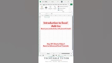 Excel Add-Ins: Introduction Tutorial Day 29, Video 1 #exceltips #exceltricks #exceltutorial #ytshort