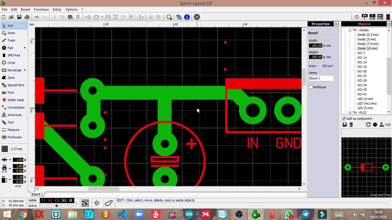 Membuat jalur  PCB  dengan sprintlayout YouTube