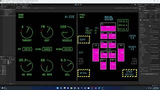 F-35 MFD and A320 ECAM Display Test