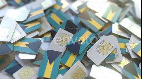 SIM Cards with Flag of the Bahamas | Motion Graphics - Envato elements