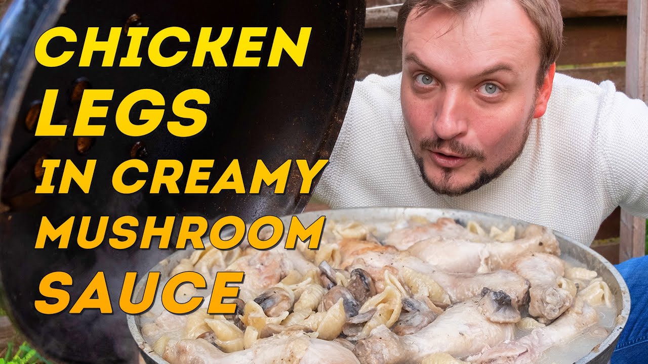CHICKEN LEGS in CREAMY MUSHROOM sauce [Incredibly delicious recipe