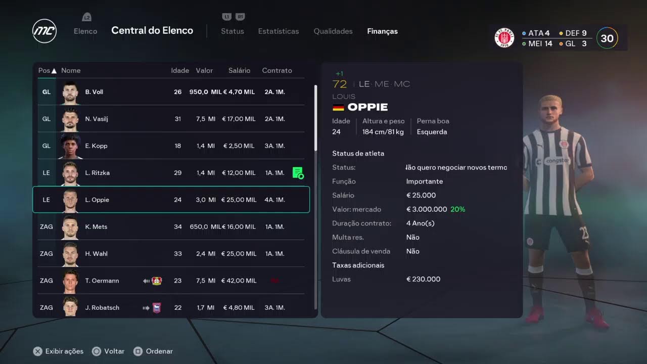 Modo Carreira Realista - St.Pauli (2 temp) #75