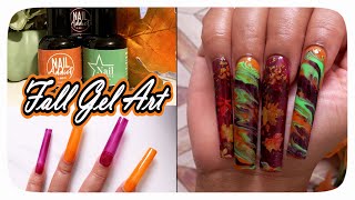 Fall Nail Design | How To Marble Nail Art | Easy Nail Art screenshot 3