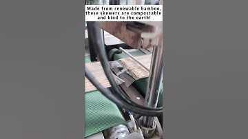 How Bamboo Skewers Are Made: Inside the Factory Process!#factory #bbq #bamboo #skewers #sticks