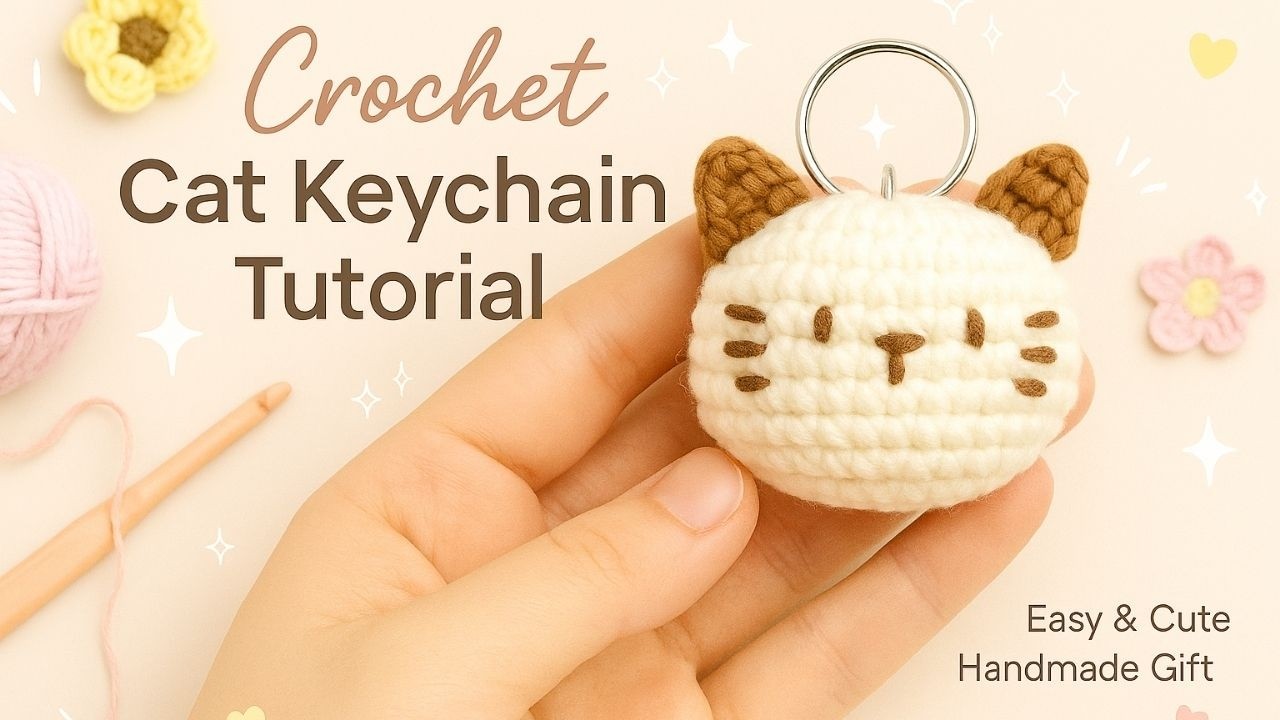 Crochet Keychain | Cute Crochet Cat Ideas for Beginners 🐾