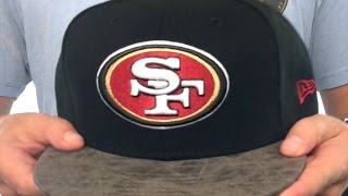 49ers 'RUSTIC-VIZE' Black-Grey Fitted Hat by New Era