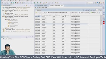 Creating Your First Cds View   Coding First Cds View With Inner Join On So