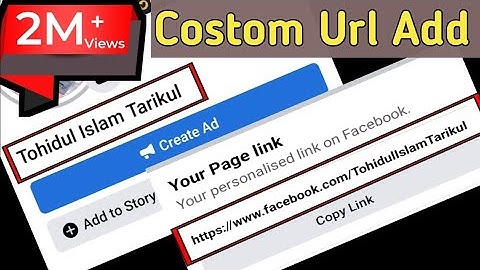 How To Create Custom Url On Facebook Profile Page