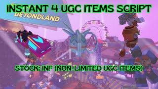Roblox Beyondland Instant 4 Ugc Items Fixed & Updated Script Roblox Exploiting