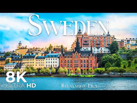 Sweden 8K • Land of the Midnight Sun | Relaxation Film with Peaceful Meditation Music
