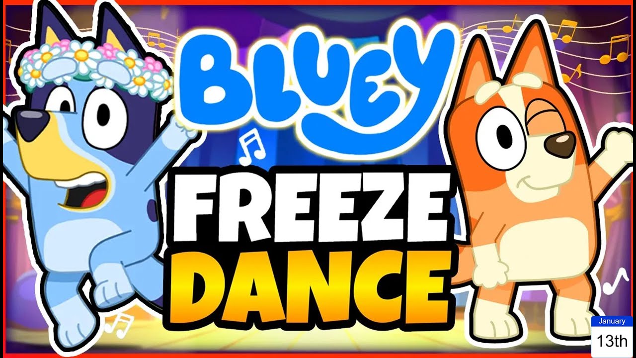 ❄️Bluey - Freeze Dance❄️ | Just Dance For Kindergarten | Brain Break For Kids | Danny Go