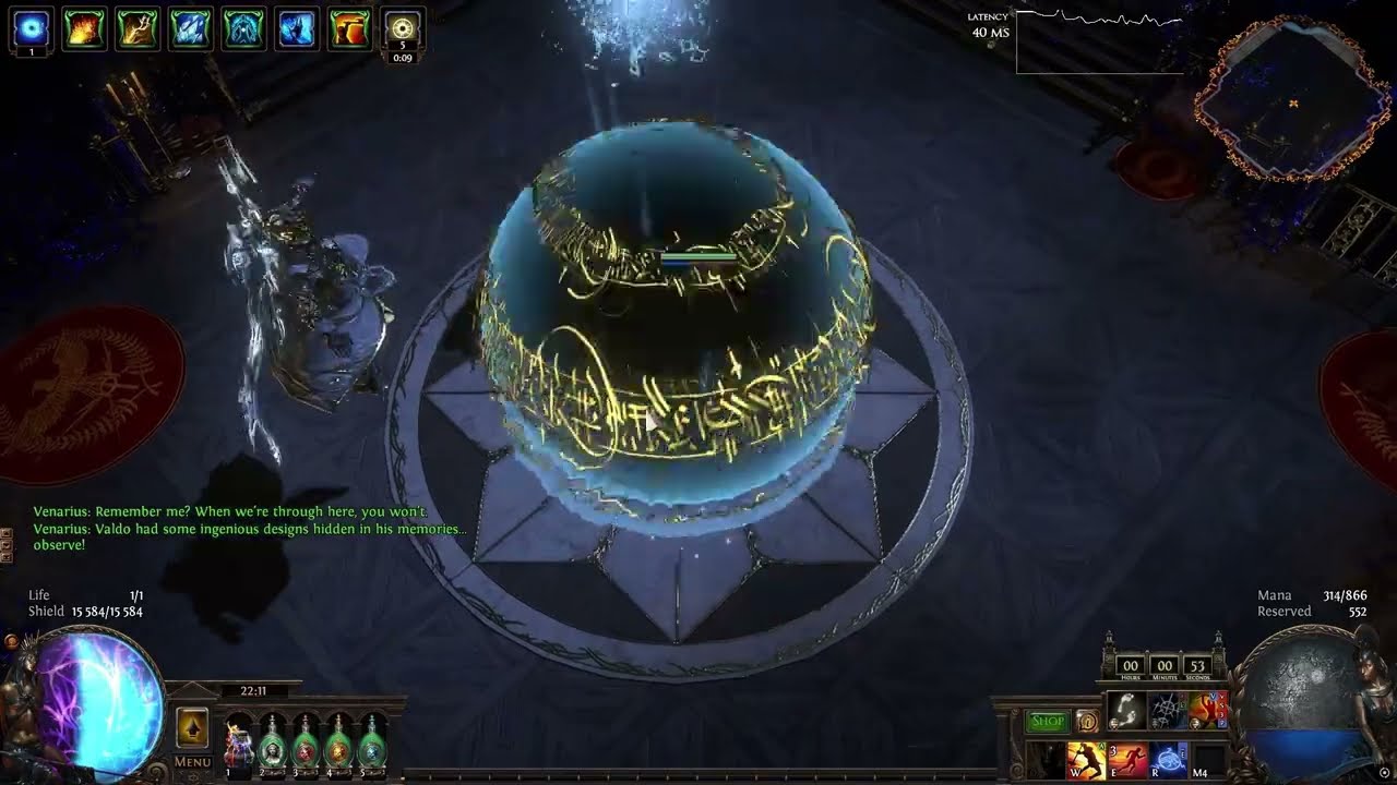 Freazy of onslaught ES    40M DPS/90k EHP   один из самый приятных босс киллеров 0_0