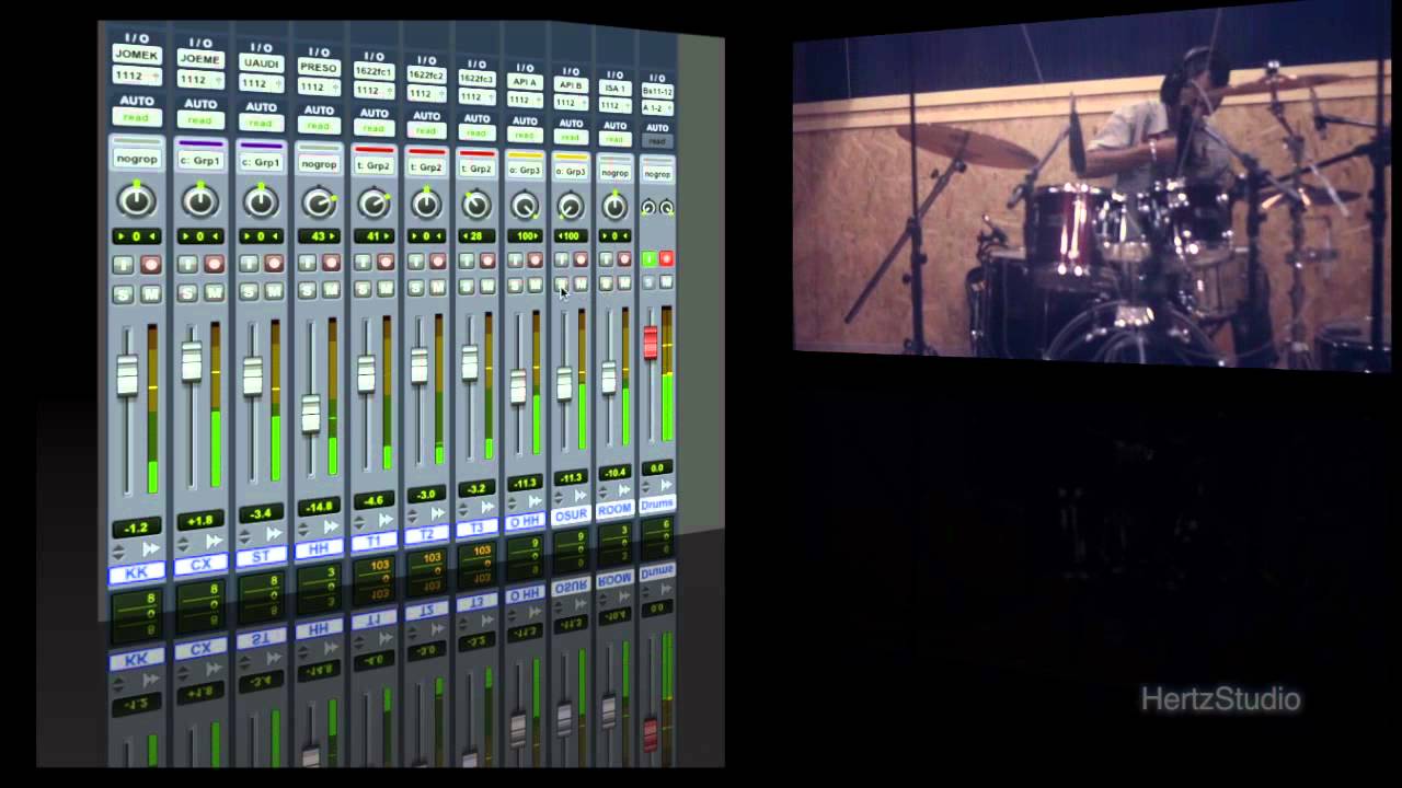 Drums Recording on Pro tools HD. Mapex, Evans Ec2, D112, Md421, Ck1