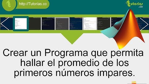 operadores – matLab (promedio de numeros impares)