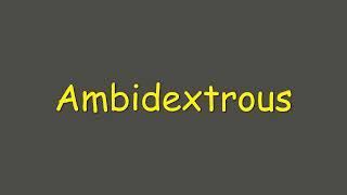 Ambidextrous meaning