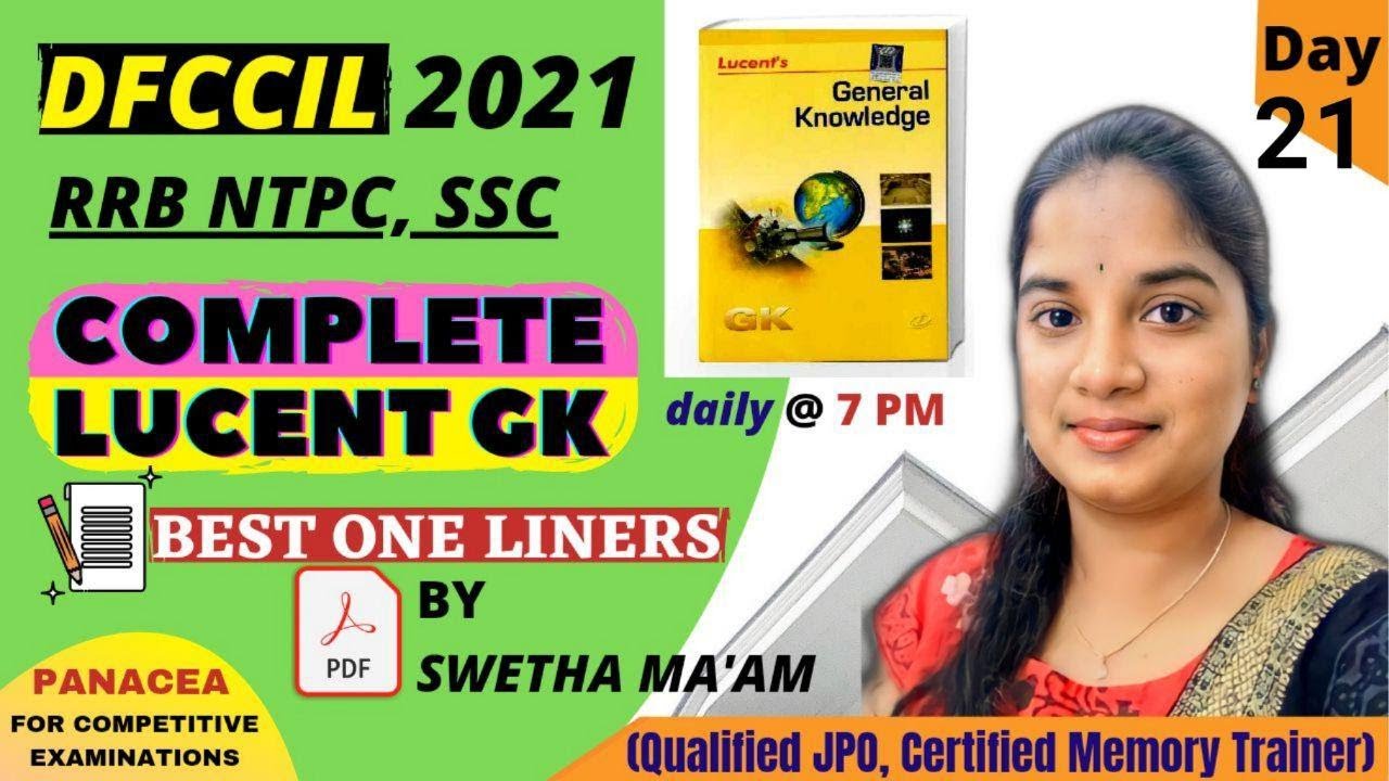 dfccil general knowledge 2021/Lucent GK One liners-21/dfccil gk classes/dfccil gk preparation/dfccil