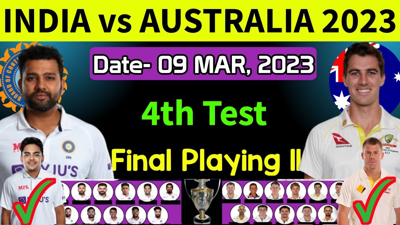 India vs Australia 4th Test Playing 11 India vs Australia Test