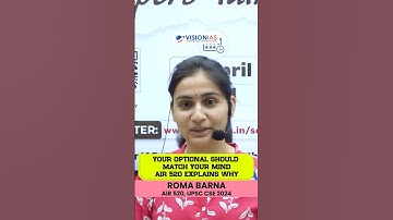 🧭 Your UPSC Optional Should Match Your Mind — UPSC CSE AIR 520 Explains Why | VisionIAS