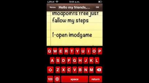 Ipod/iphone how to get imodgame points for free!!!! WORKING