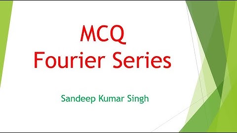 Fourier Series |MCQ