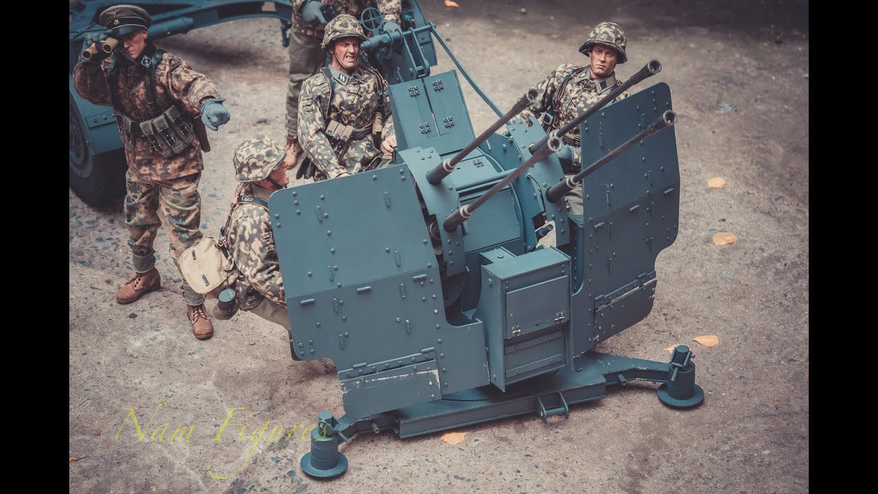 Unboxing Flakvierling 38 - flak 38 20mm - 1/6 Scale - 1/6 Figure - WWII - DID figure - action figure