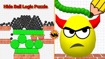 Hide Ball brain teaser games 🆚 Draw to smash (save the dog & bee) Gameplay part 10
