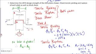 UALR CNMG 4371 Lecture 4F: Structural Steel Design  Tension and Block Shear Example