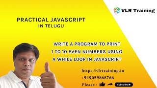 Celebrity Write a program to print 10 to 1 even numbers using a while loop 46 | Practical JavaScript Training Wealth