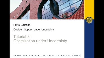 DSUU Tutorial 3 Optimization under Uncertainty