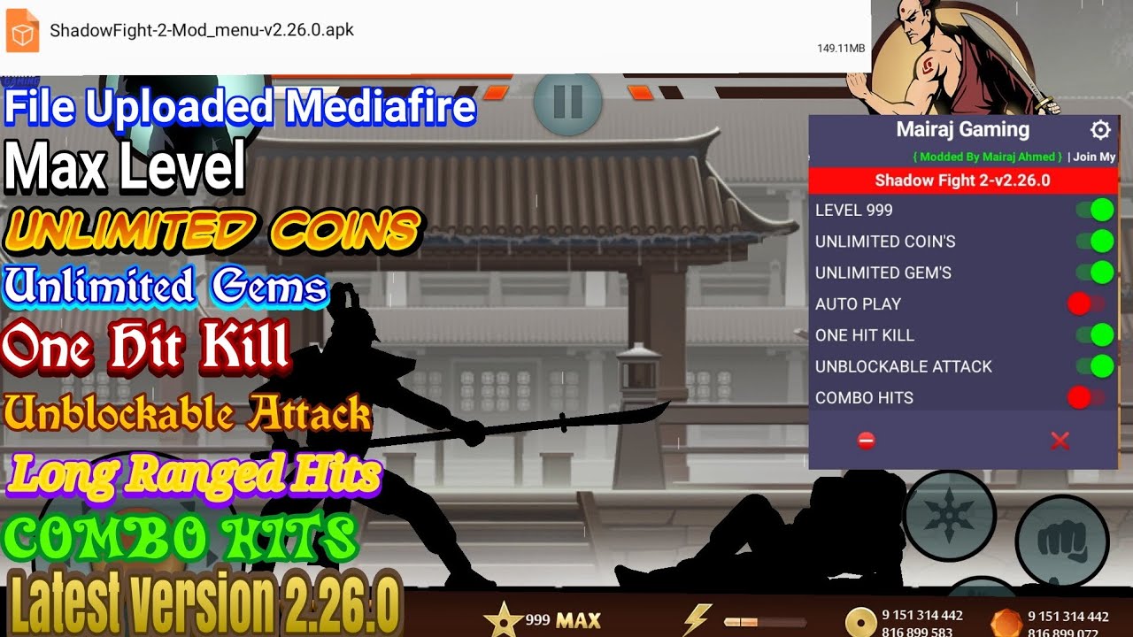 SHADOW FIGHT 2 | MOD MENU | 2.26.0 | SF2 MODS - YouTube