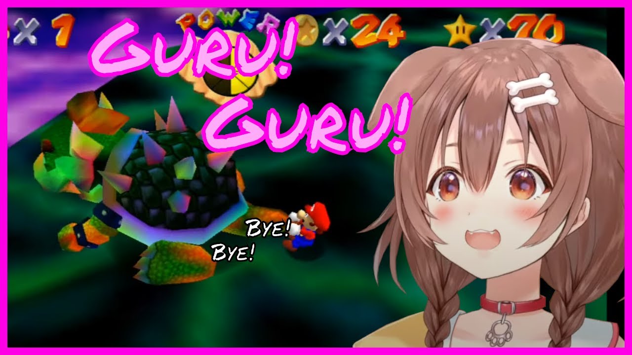 Korone's first try with Final Bowser Boss Fight [Hololive]