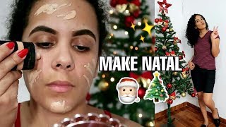 Arrume-Se Comigo Para Á Noite De Natal Make, Look E Cabelo Realzão