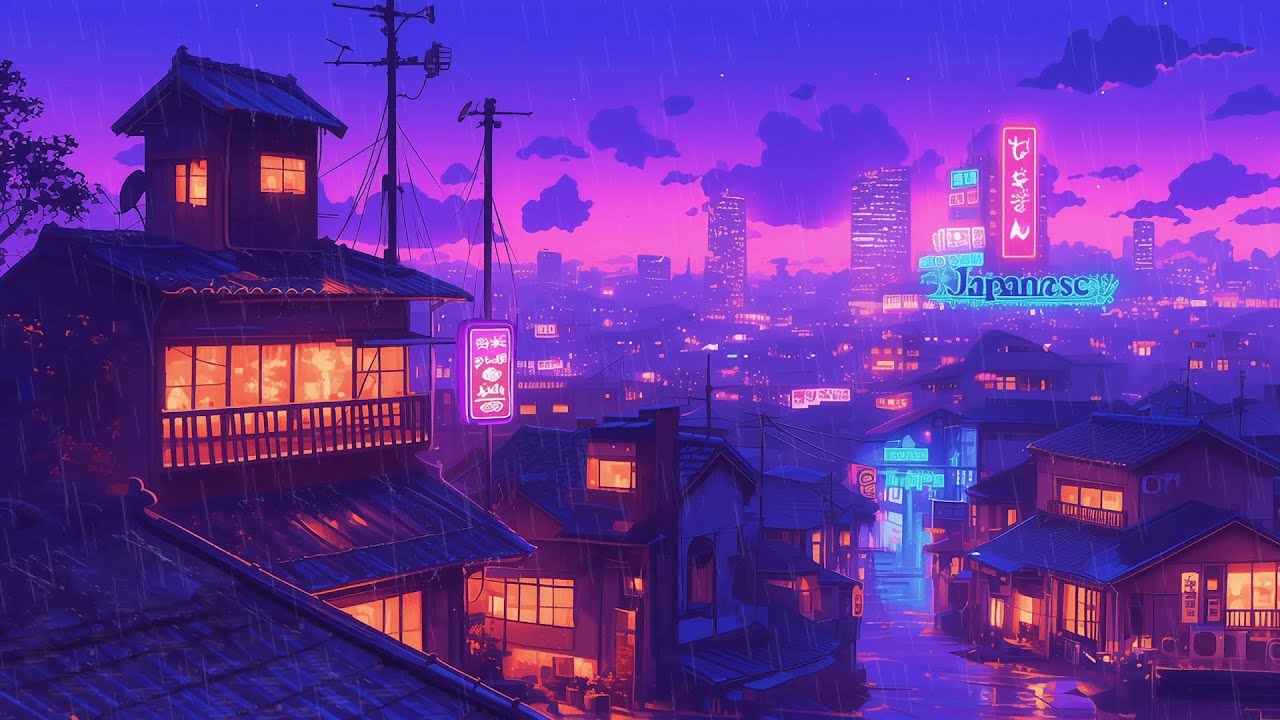 Tranquil Rain Ambience 🌙 Lofi Beats to Sleep & Focus • Live Stream by The Japanese Town