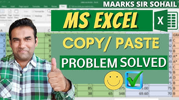 excel copy paste problem solved | excel sheet copy paste tricks