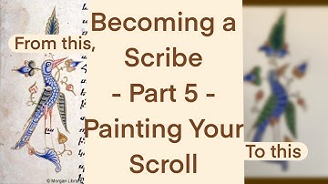 Becoming a Scribe - How to make Medieval Scrolls part 5 - Painting your scroll