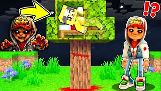 ¡Me ESCONDO de SUBWAY SURFERS 2 en una BASE ÁRBOL SECRETA! 🌳😂 MINECRAFT ESCONDITE