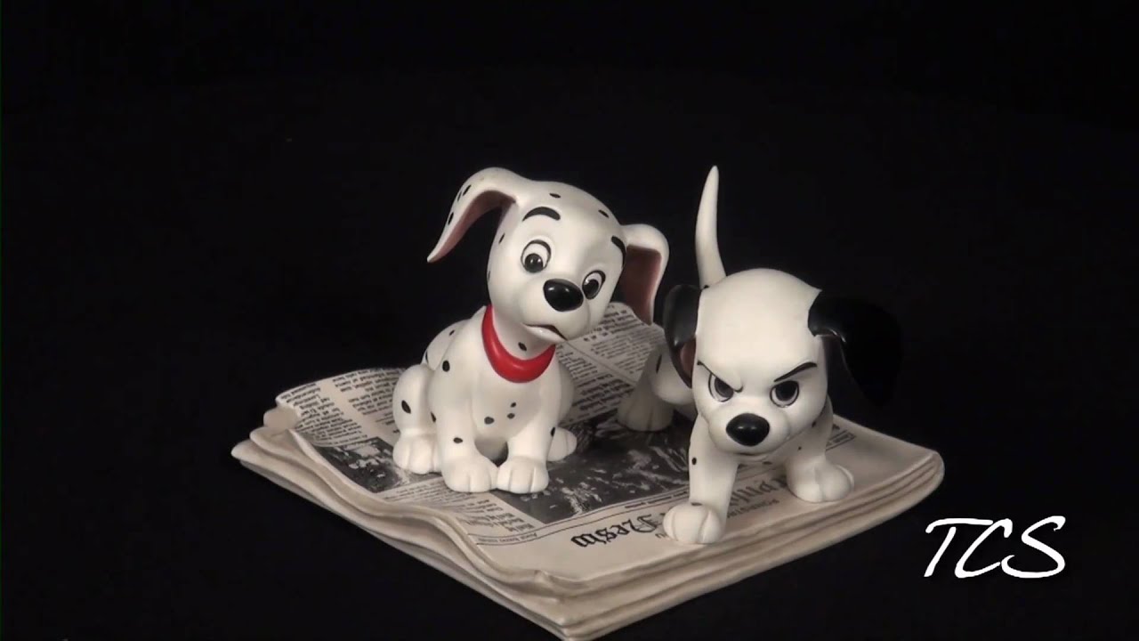 WDCC 101 Dalmations Two Puppies On Paper Go Get Him Thunder - YouTube