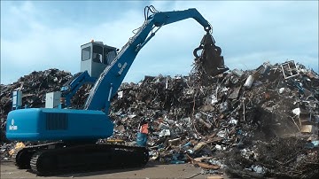 MATERIAL HANDLER - SCRAP HANDLER - HEAVY DUTY MOBILE CRAWLER LOADING CRANE - 12 METER