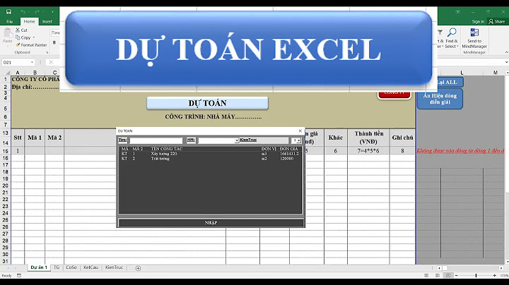 Cách hướng dẫn lập dự toán xây dựng bằng excel