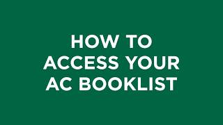 How to get your Course Materials using Booklist at Algonquin College