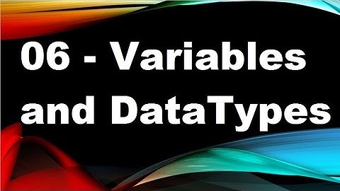 java tutorials urdu NFN 6   difference between variable and data types