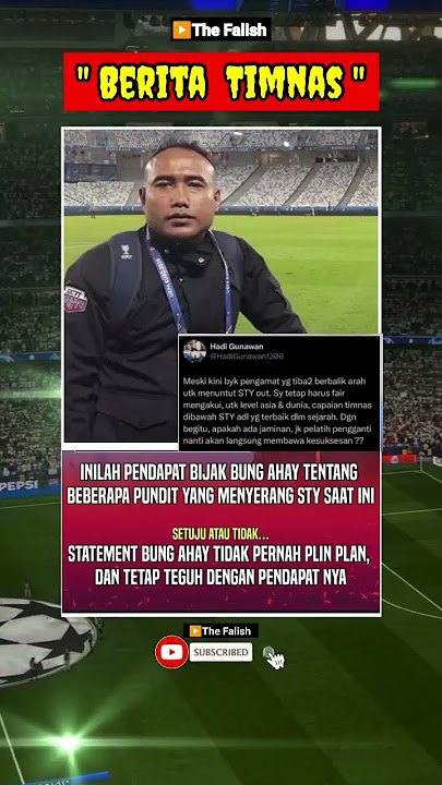 Bung ahay Gunawan ini perlu di contoh para suporter timnas #beritatimnasterkengkap #beritatimnas