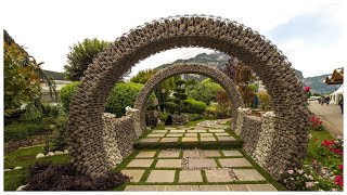 Gabion design! 180 ideas for walls, fences, fireplaces, waterfalls, benches and more.