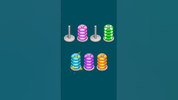 Colorful Rings sort🌈⭕✨//#colors #colorsort #rings #viralshort #games #puzzle @puzzlezone2080