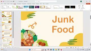 How to Make a PowerPoint Presentation on Junk Food 🍔 | Junk Food PPT Presentation | #ppt