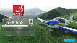 Notre Dame de La Salette Landing Challenge 1,678,662 points, Eighth rank. Microsoft Flight Simulator