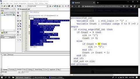 Quartus II | VHDL Clock Circuit.